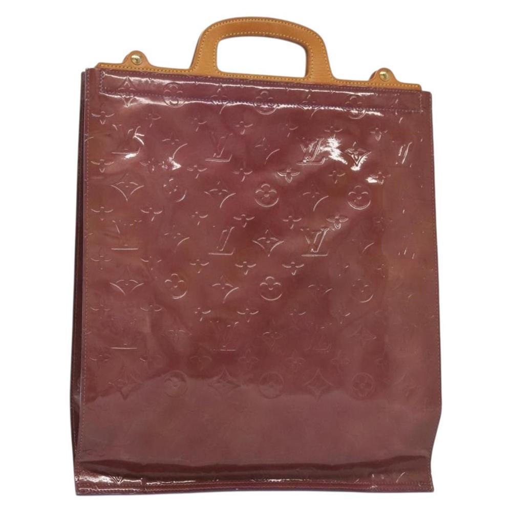 LOUIS VUITTON Monogram Vernis Stanton Tote Bag Purple Viole M91079 Auth BA4977